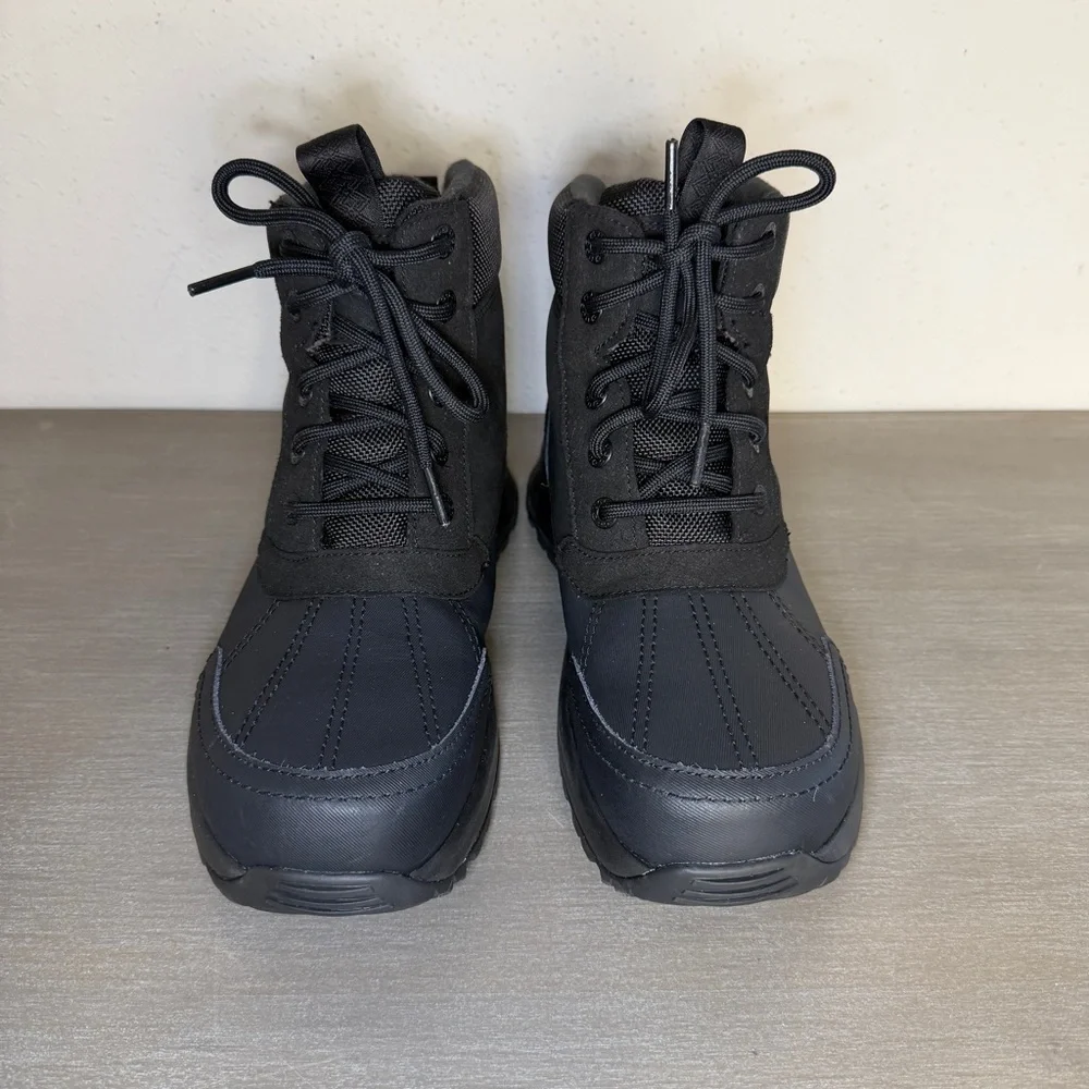 UGG Men's Emmett Duck Boots Waterproof Snow Black Leather High Top Size US 8